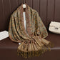 Boho Paisley Sjal Skjerf Med Pashmina