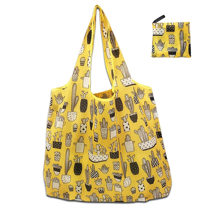 Sammenleggbar Hundetrykk Tote Bag Polyester Skulderveske