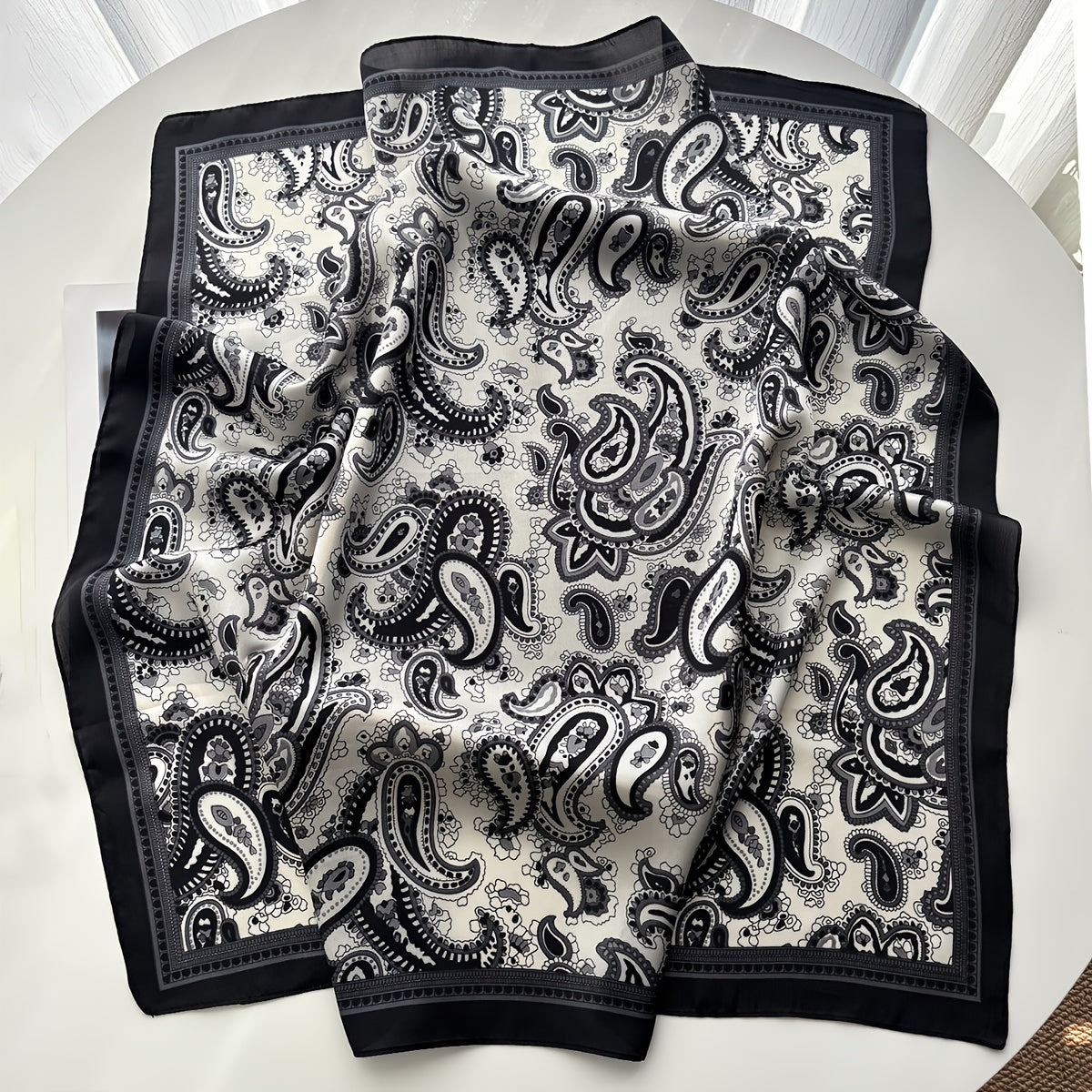 Vintage Paisley Firkantet Skjerf 69 x 142 cm