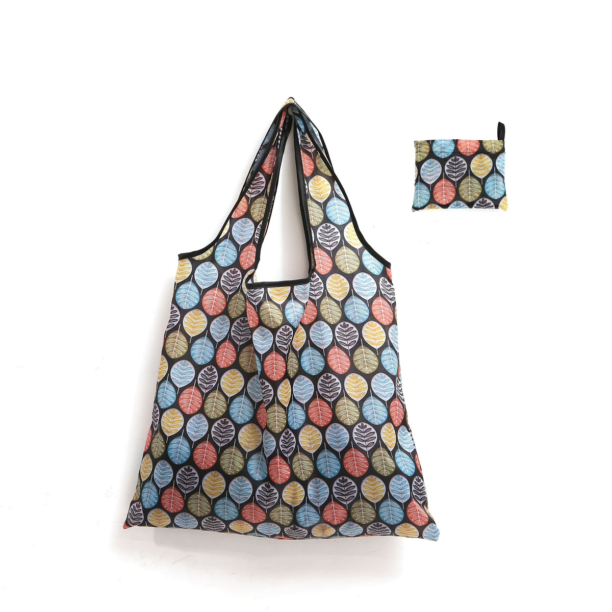 Sammenleggbar Hundetrykk Tote Bag Polyester Skulderveske