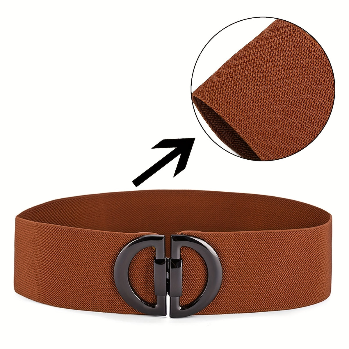 Justerbart Elastisk D-Ring Belte For Dame