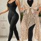 Dame Kroppsformende Jumpsuit Halterneck