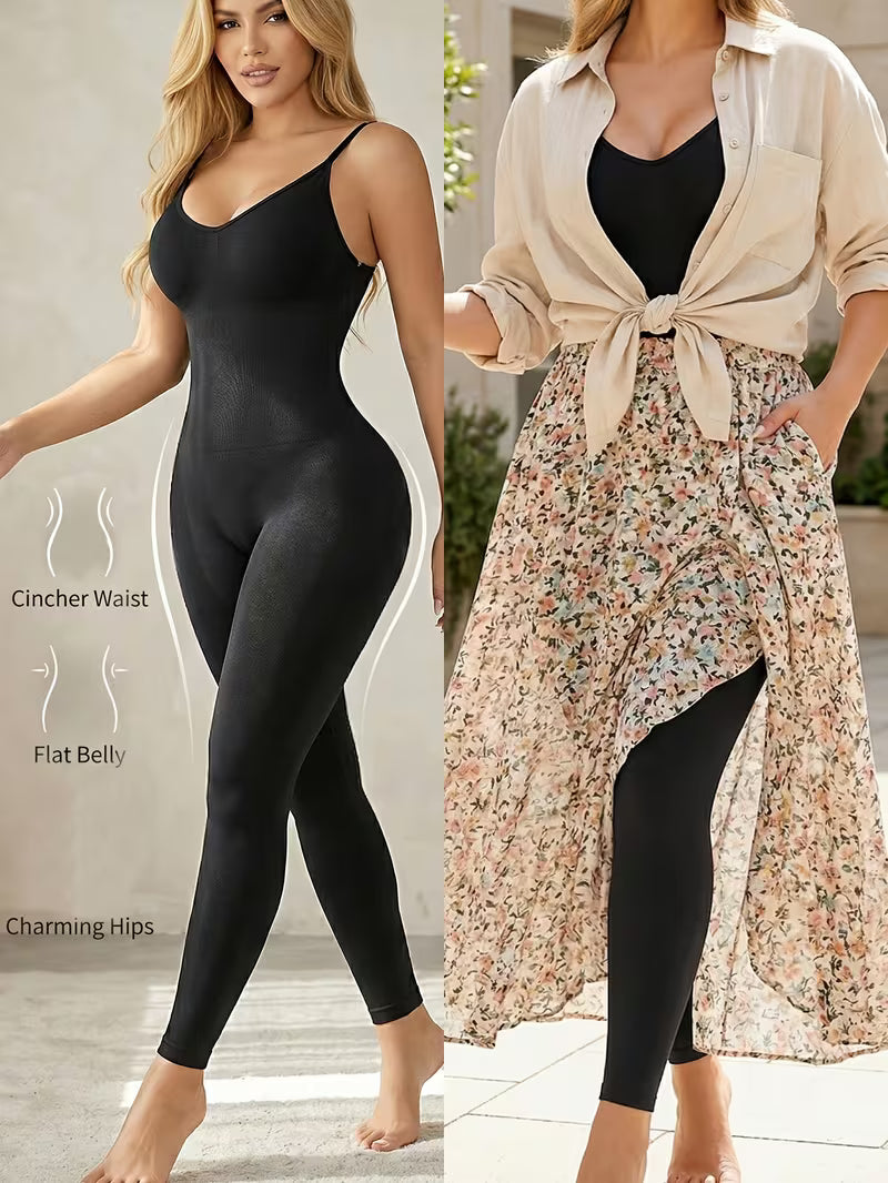 Dame Kroppsformende Jumpsuit Halterneck