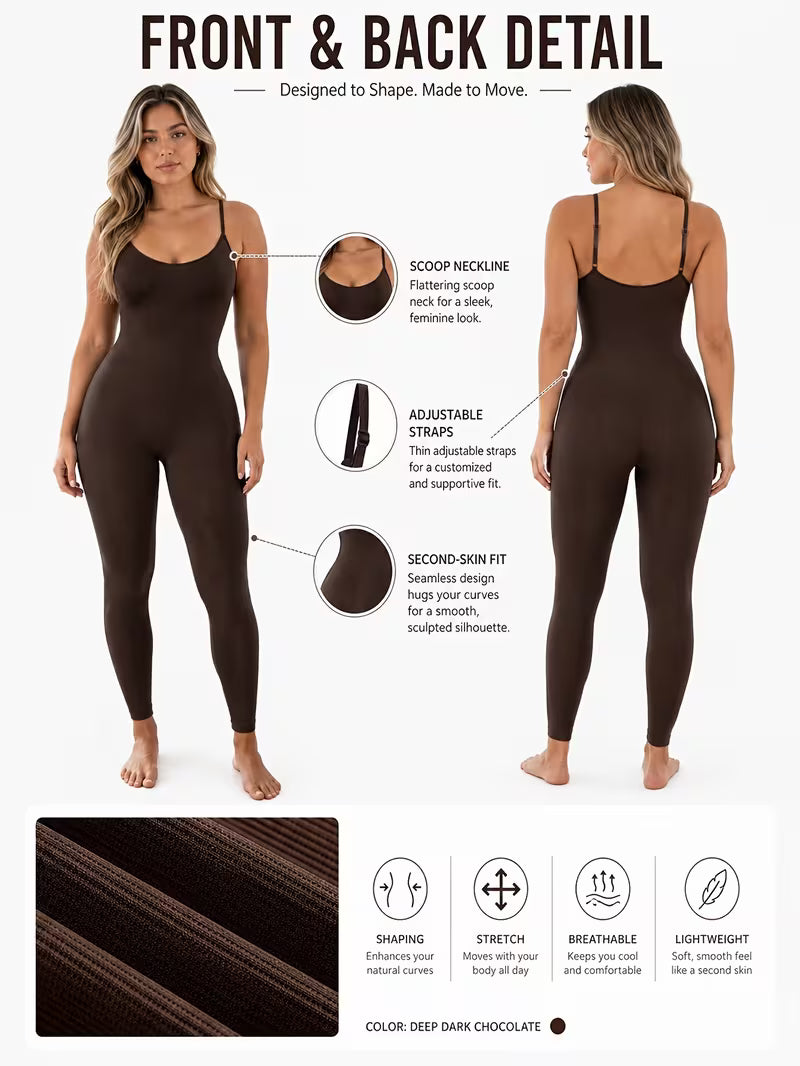 Dame Kroppsformende Jumpsuit Halterneck