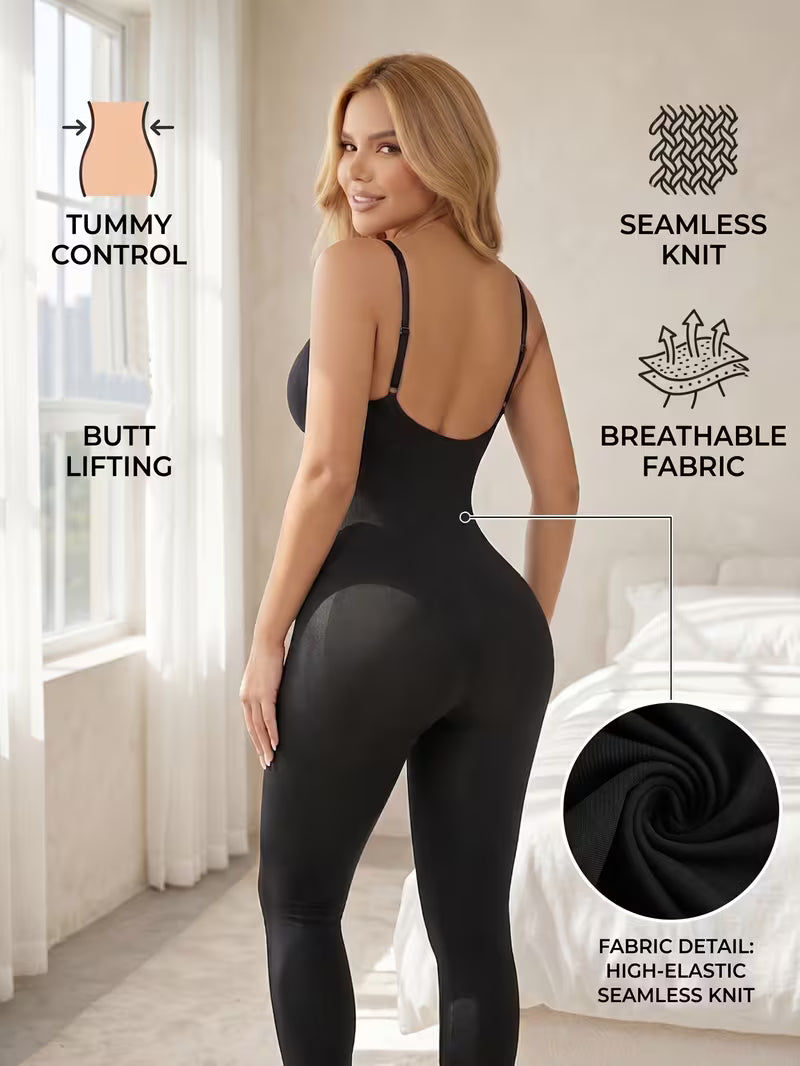 Dame Kroppsformende Jumpsuit Halterneck