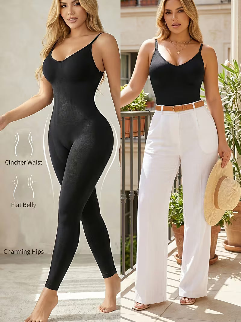 Dame Kroppsformende Jumpsuit Halterneck