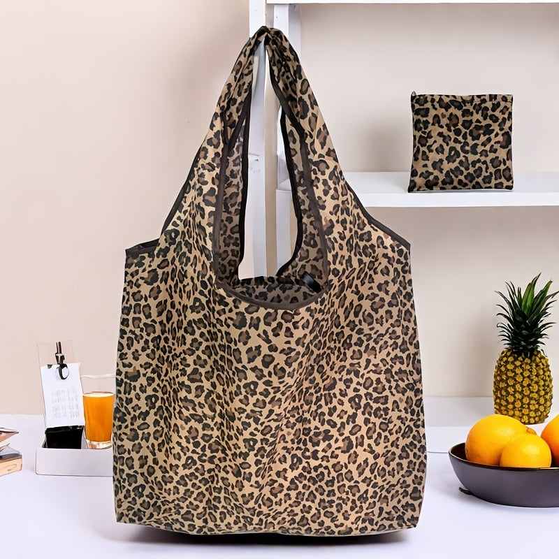 Sammenleggbar Hundetrykk Tote Bag Polyester Skulderveske