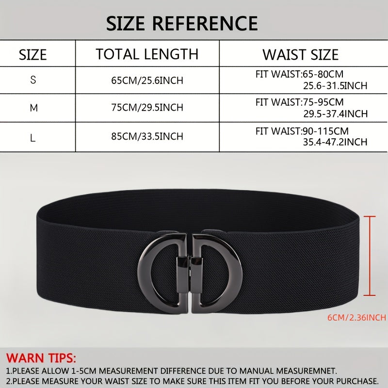 Justerbart Elastisk D-Ring Belte For Dame