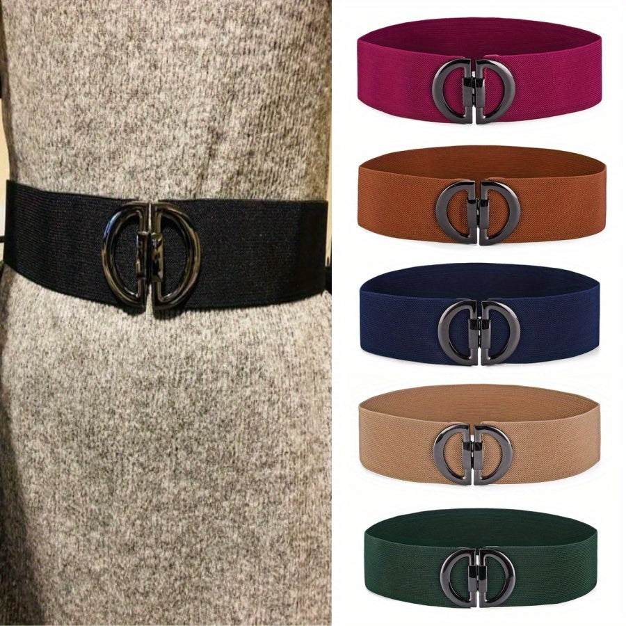 Justerbart Elastisk D-Ring Belte For Dame