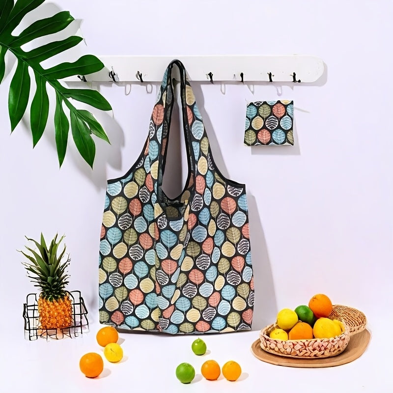 Sammenleggbar Hundetrykk Tote Bag Polyester Skulderveske