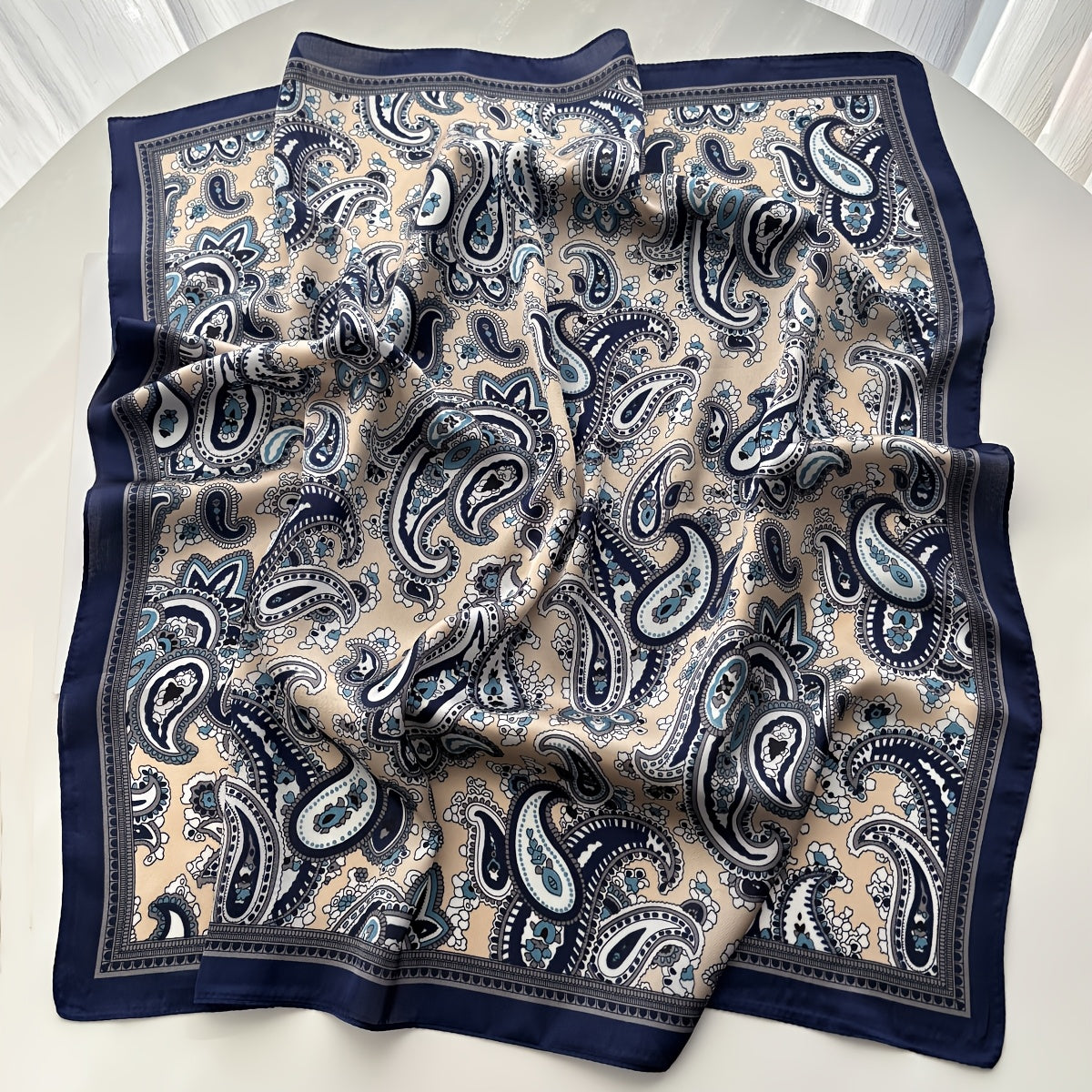 Vintage Paisley Firkantet Skjerf 69 x 142 cm